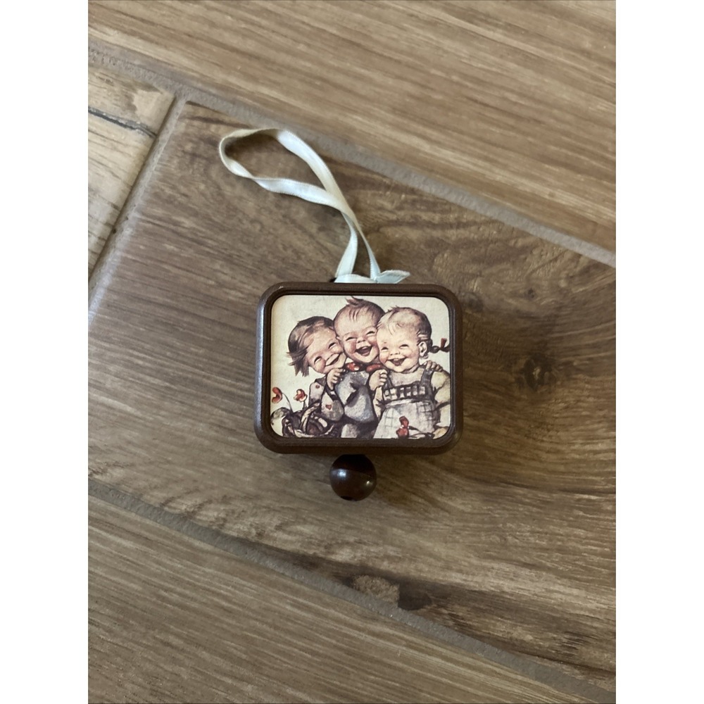 Vintage Plastic Pull String Music Box Ornament Hummel